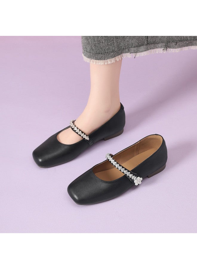St&Sat Saturday French Mary Jane Shoes Women 2026 Spring New Arrival Pink One-strap Retro Versatile Flats - Image 4