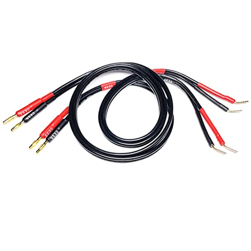 CNCESS CESS-119-3f Banana Plug to Pin Type Plug 12AWG 680 Strand Count Super Soft Silicone Wire Speaker Cable, 2-Channel (3 Feet) - Image 3