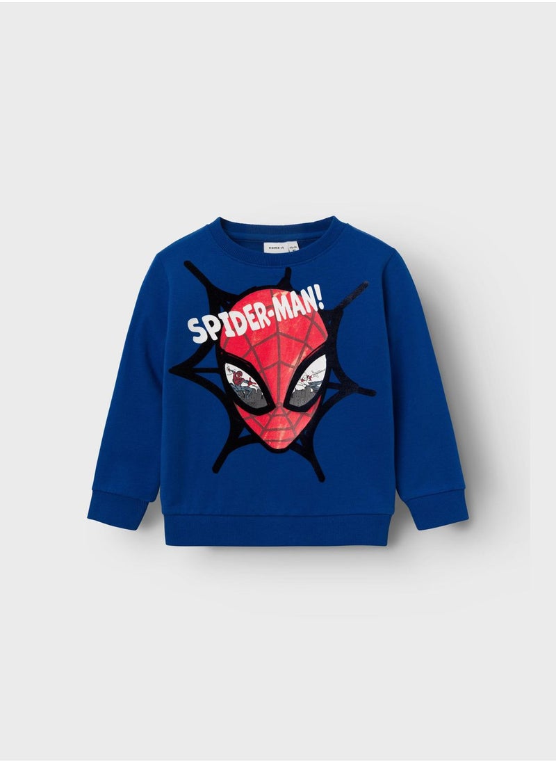 NAME IT - Kids Spiderman Print Sweatshirt - Image 1
