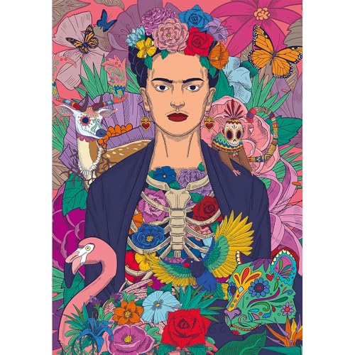Trefl Premium Plus Quality Puzzle Frida Kahlo Blooming Soul 1000 Pieces Jigsaw Series by Artist Frida Kahlo for Adults and Children Aged 14 and up - Image 5