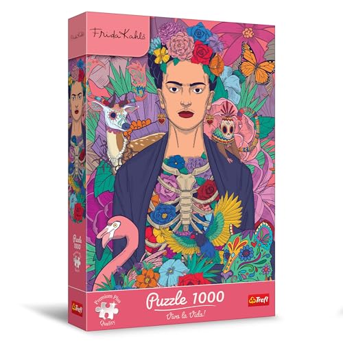Trefl Premium Plus Quality Puzzle Frida Kahlo Blooming Soul 1000 Pieces Jigsaw Series by Artist Frida Kahlo for Adults and Children Aged 14 and up - Image 1