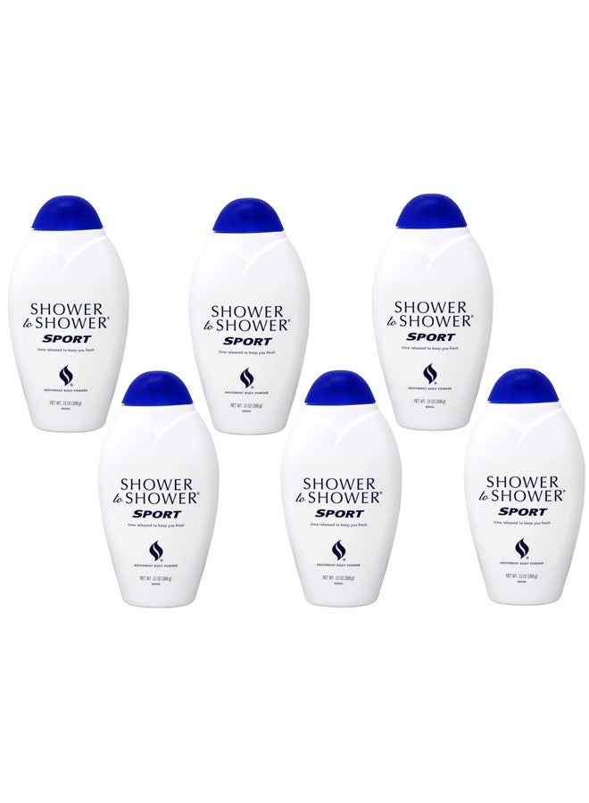 Shower To Shower Absorbent Body Powdersport13 Oz (Quantity Of 6) - Image 1
