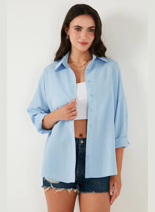 ليلا قميص ليلا قطن بقصة عادية للنساء