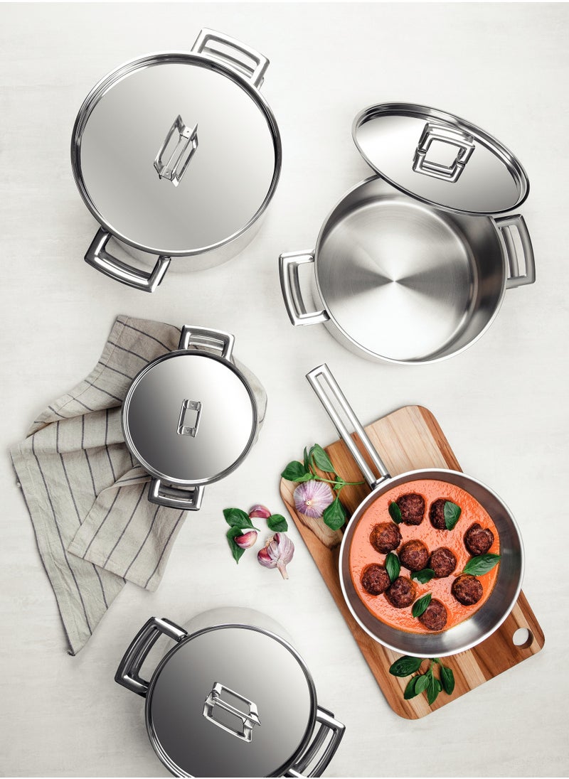 Brava 9 Pieces Stainless Steel Cookware Set with Flat Lid and Tri-ply Base - pzsku/Z558372F8B16FBF46D09FZ/45/_/1714384496/e228b4ce-9176-43b5-8a60-105706843cd4