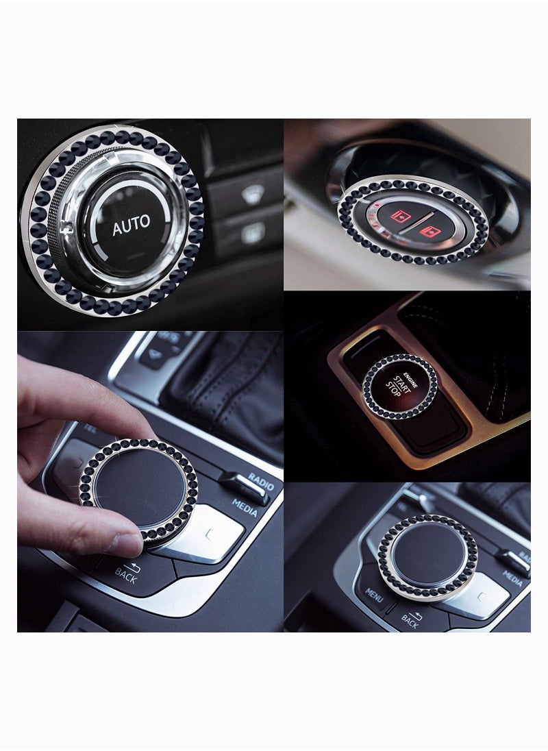 Y&D Crystal Rhinestone Car Engine Start and Stop Decoration Ring 2PCS  - Image 3