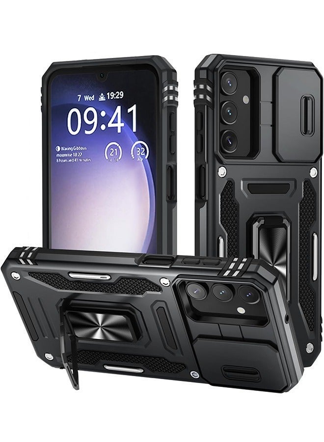X-level Samsung Galaxy A15 4g/5g Case Cover, Full Body Protector Heavy Duty Dual Layer Military Grade Shockproof Protective Cover with Camera Len Protection Magnetic Ring Kickstand Mobile Phone Accessories - Image 1