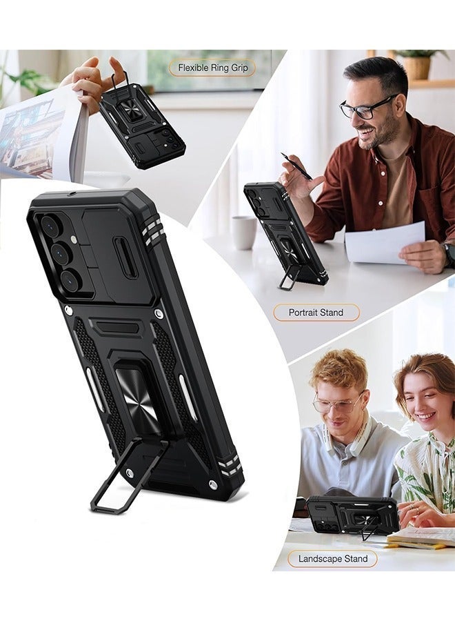 X-level Samsung Galaxy A15 4g/5g Case Cover, Full Body Protector Heavy Duty Dual Layer Military Grade Shockproof Protective Cover with Camera Len Protection Magnetic Ring Kickstand Mobile Phone Accessories - Image 2