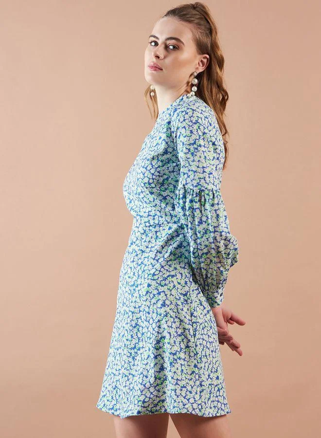 Freehand  Women Regular Fit Casual Ditsy Print Shift Dress for Women | Best Price UAE