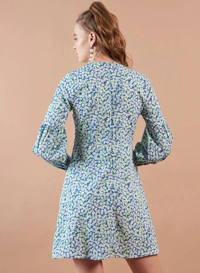 Freehand  Women Regular Fit Casual Ditsy Print Shift Dress for Women | Best Price UAE