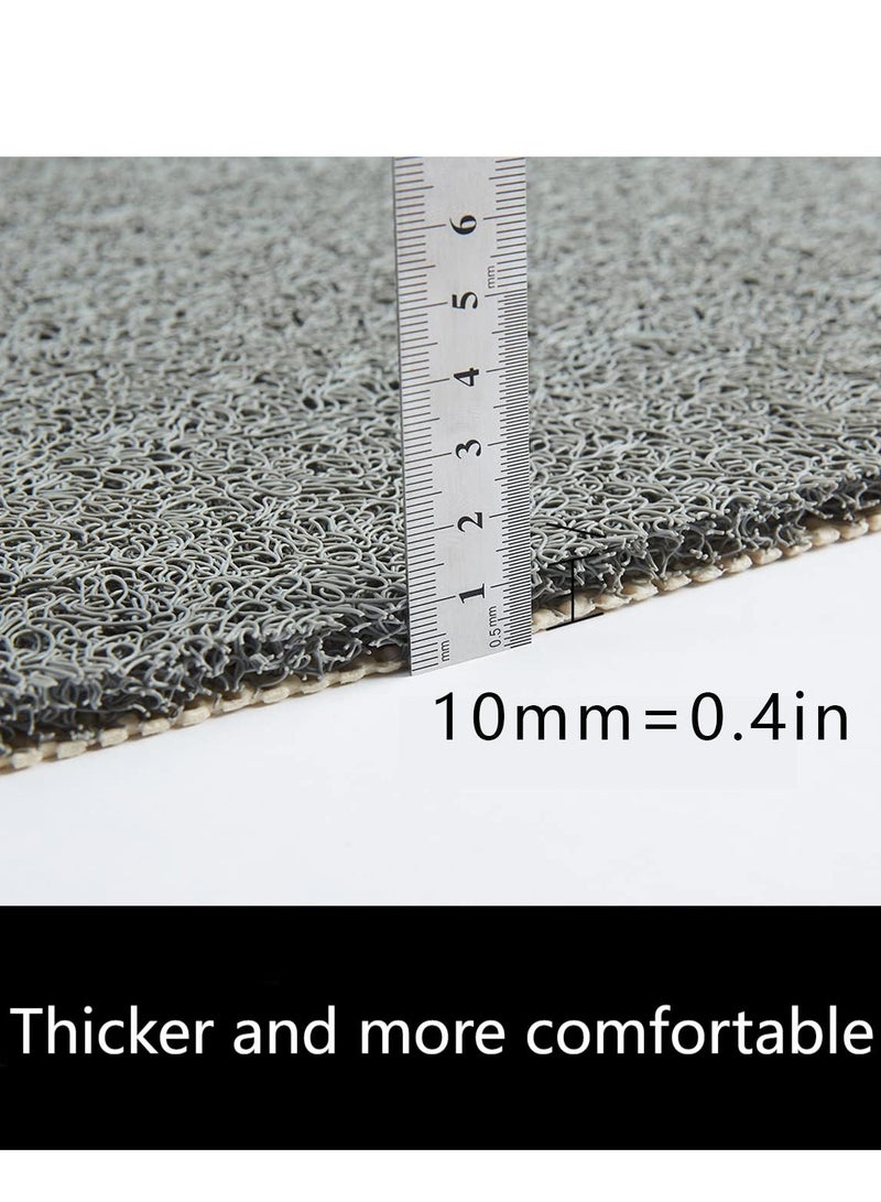 Soft Textured Bath, Shower, Tub Mat, 24x16 Inch, Phthalate Free, Non Slip Comfort Bathtub Mats with Drain, PVC Loofah Bathroom Mats for Wet Areas, Quick Drying(Grey) - Image 3