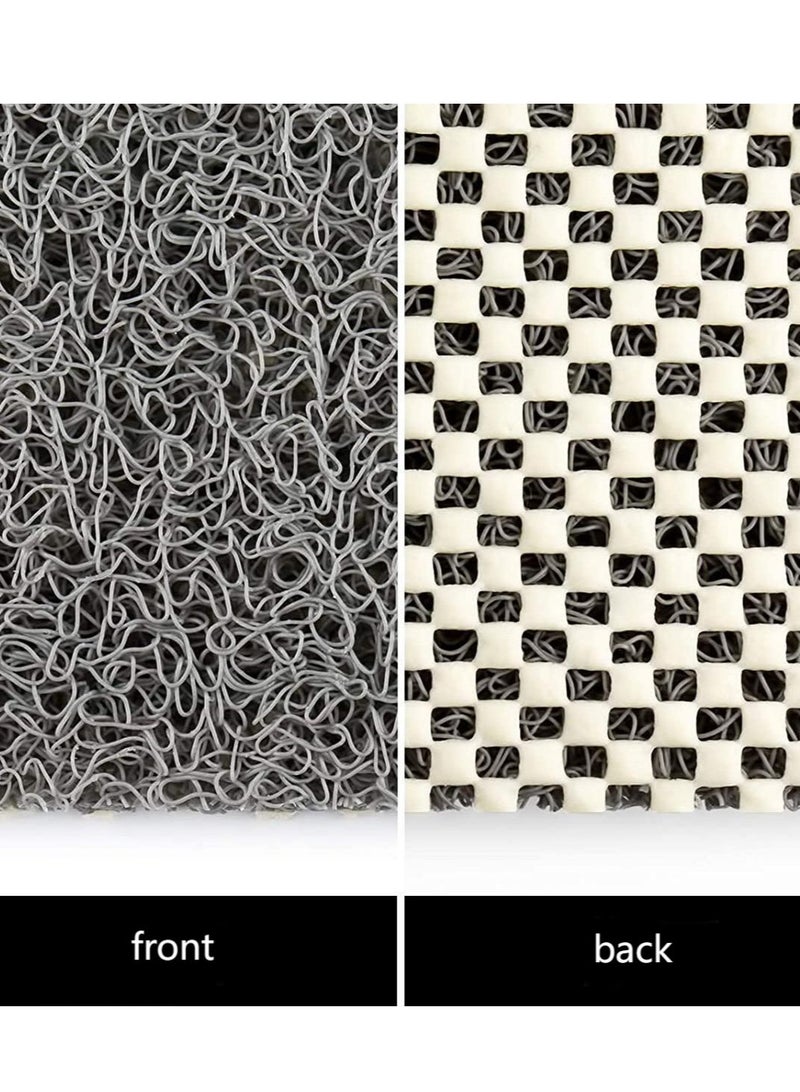 Soft Textured Bath, Shower, Tub Mat, 24x16 Inch, Phthalate Free, Non Slip Comfort Bathtub Mats with Drain, PVC Loofah Bathroom Mats for Wet Areas, Quick Drying(Grey) - Image 2