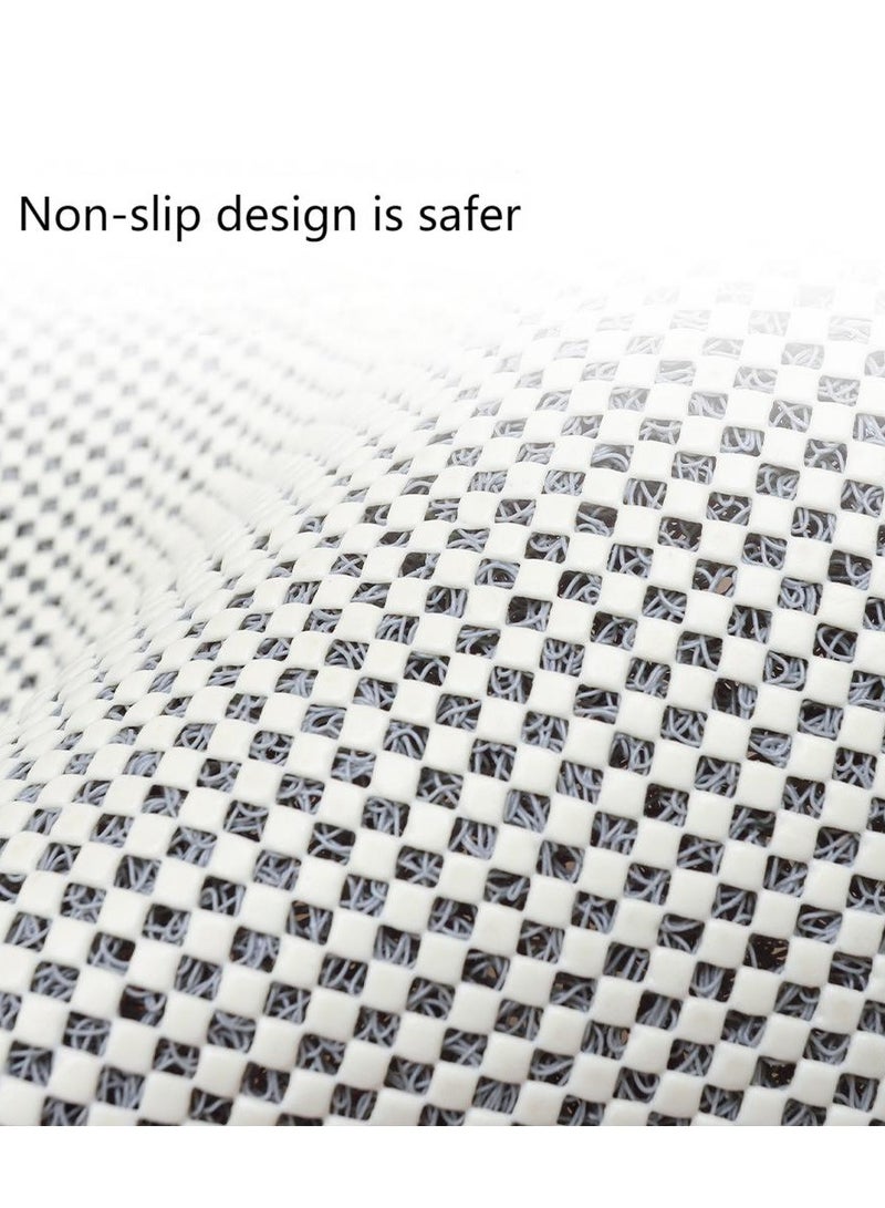 Soft Textured Bath, Shower, Tub Mat, 24x16 Inch, Phthalate Free, Non Slip Comfort Bathtub Mats with Drain, PVC Loofah Bathroom Mats for Wet Areas, Quick Drying(Grey) - Image 4