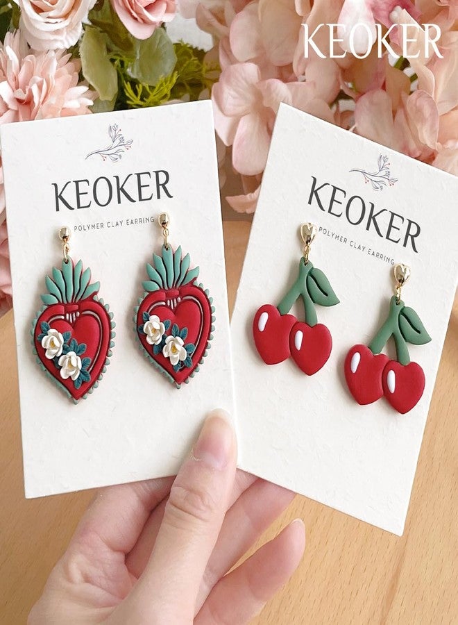 Keoker قواطع طين KEOKER ليوم عيد الحب - 20 شكل قلب من قواطع الطين البوليمر - Image 4