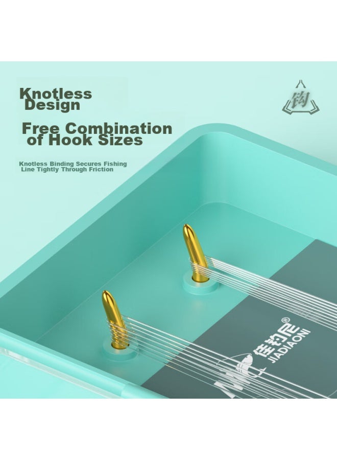 Jiadiaoni New Guandong Knotless Line, Double Hook, Ready-made Fishing Line Set, Pre-tied, Anti-tangle, For Big Fish, Hook, Black Pit, Barbed, 5 Line 3.0 - Image 5