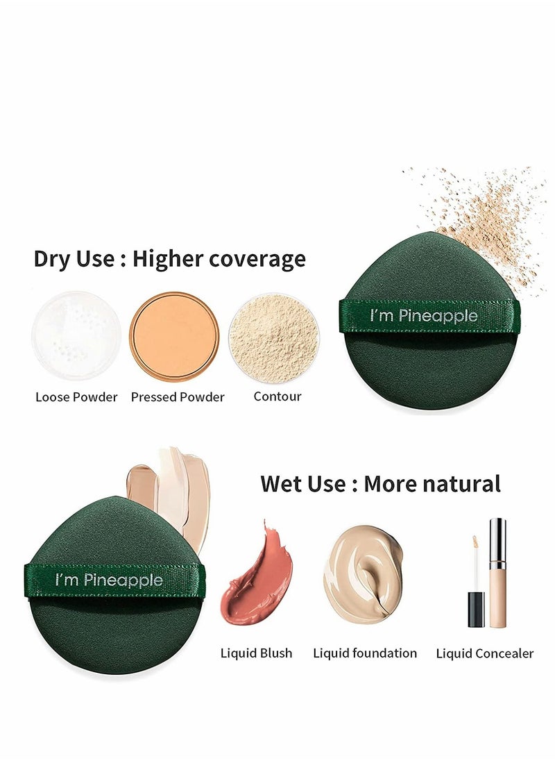 Excefore - 7Pcs Set Makeup Sponge, Drop Style Foundation Blending Sponge, Latex-free Air Cushion Makeup Powder Puff for Applying BB Cream, Liquid Cream, Powder, Concealer, Wet Dry Makeup Tool - Image 1