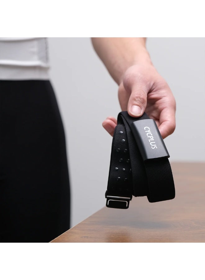 سي واي سي بلس سوار قياس معدل ضربات القلب H2 – جهاز مراقبة معدل ضربات القلب البصري بدقة، اتصال ANT+ وBluetooth 5.0، مقاوم للماء بتصنيف IP67، بطارية تدوم 500 ساعة، خفيف الوزن ومريح. - Image 3