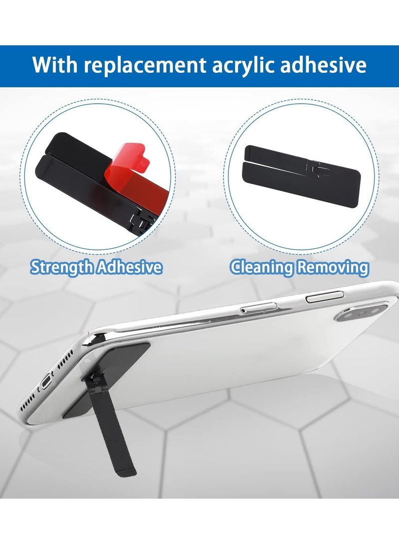 Captaintech Ultra-Thin Invisible Phone Kickstand, 2 Pack Adjustable Vertical Horizontal Placement Phone Stand Phone case Metal Kick Stand Compatible with Any Cellphone (Black), Invisible Phone Kickstand - Image 3