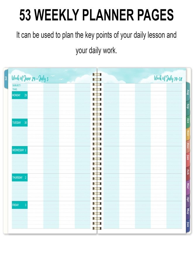 Coboll Teacher Planner 2026-2027 - Academic Planner 2026-2027, JUL. 2026 - JUN. 2027, 8.5'' x 11'', with Monthly Coated Tabs + Inner Pocket - Image 4