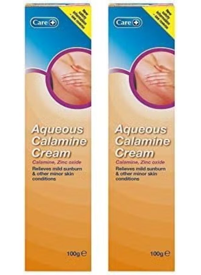 Care Aqueous Calamine Cream Sunburn Relief Soothing Itch Relief Cream Itchy skin relief for adults Children TLC For Dry Skin And Other Minor Skin Conditions 100g 1 Pack