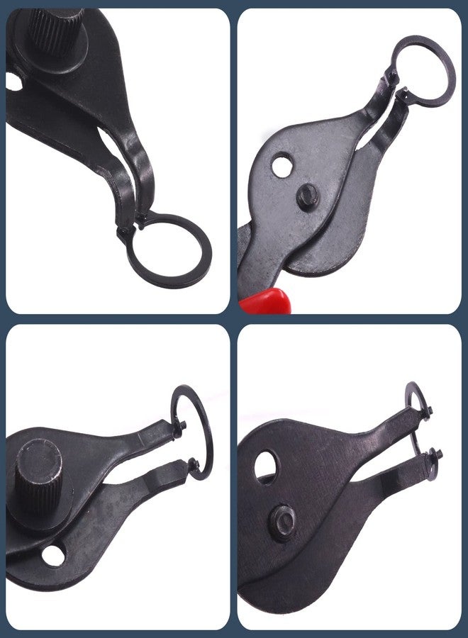 Swpeet 225Pcs Snap Ring Plier Set, 11Pcs Straight & Bent Retaining Ring Pliers With Case, 5 Size External Internal Circlip Retainer Rings Set with Rubber Washer Hook & Pick for Car Trunk Motorcycle - Image 4