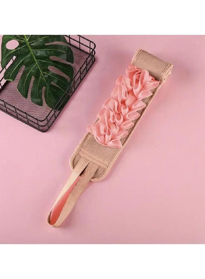1pc Exfoliating Back Scrubber For Shower Double Sided Exfoliating Cloth With Strap Long Handle Back Scrubber Cloth  Sponge Back Washer Cleaner - Image 2