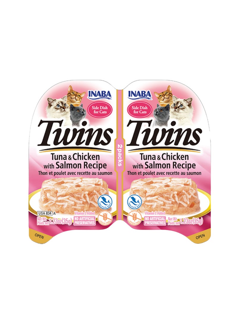 INABA Twins Cup Tuna And Chicken With Salmon Recipe 35G - Image 1