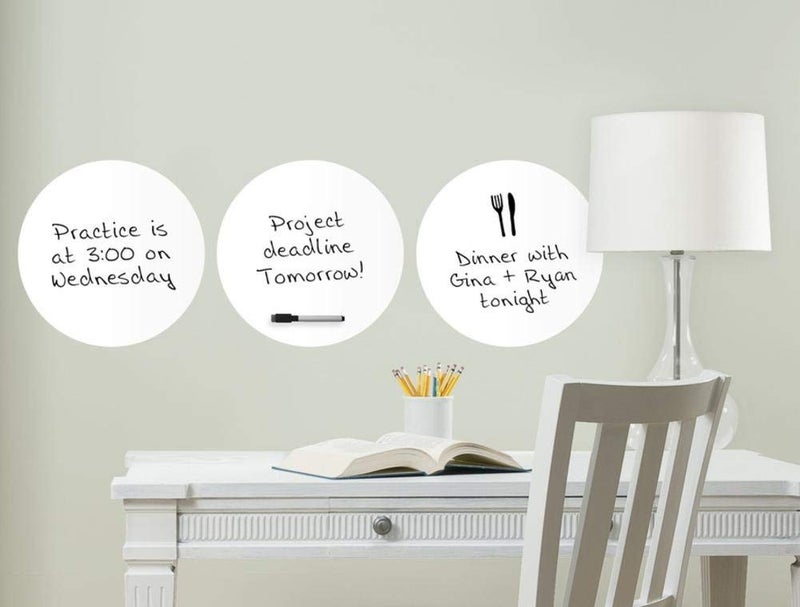 وول بوبس ملصقات Wall Pops Wallpops Wpe0975 Ghost Dry Erase Dot باللون الأبيض والأبيض الفاتح - Image 2