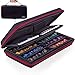 SIQUK Dice Storage Case Dice Organiser Holder Removable Slotted Tray with Handle for Dungeons Dragons and Other RPG Table Games Holds Up to 8 Sets of Dice Red Modern - Image 3