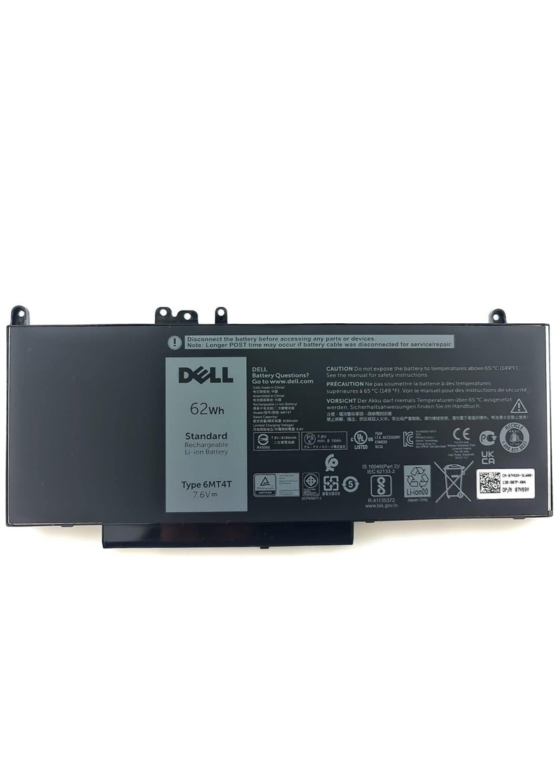 Generic - Dell Laptop Battery Lithium-Lone 4-Cell 62Wh mAh 8180 7.6v 4C Type 6MT4T, Model: 7V69Y, K3JK9, CHWGG - Image 1