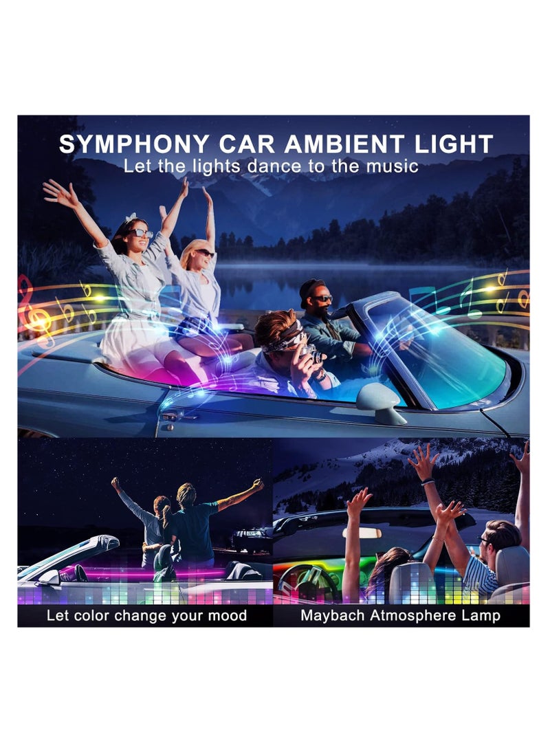 Dreamcolor Acrylic Interior Car LED Strip Light Wireless APP, RGB 22 in 1 175 inches 593 LEDs Fiber Optic Ambient Lighting Kits, 16 Mill - Image 3