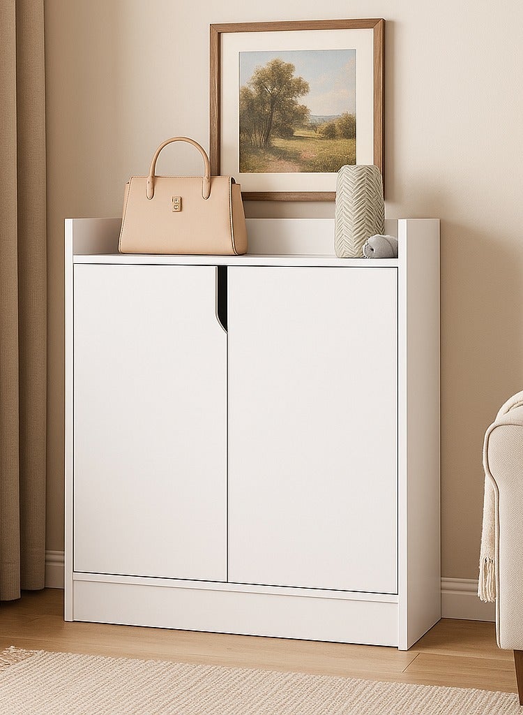 Y&D Shoes Cabinet Household Door Storage Dustproof Simple Shoes Shelf Multi-layer Economic Non-solid Wood Dormitory Rack Shoes Shelf White  - Image 1