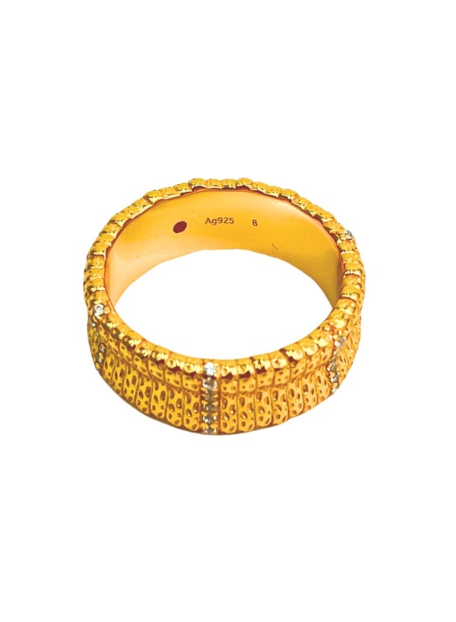 Jo Mavia Women's Ring, 18K Gold Plated – Simple & Elegant Design (Size 7) - Image 2