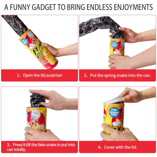 Blppldyci The Potato Chip Snake Can Jump Spring Toy Gift April Fool Day Halloween Party Decoration Jokes in A Gag Prank Large Size (Potato Chip Style)(1pcs) - Image 3