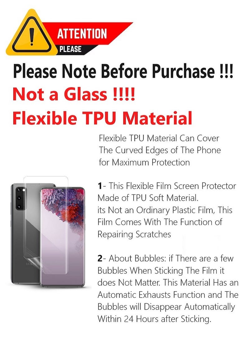 Unipha Flexible TPU Screen Protector Designed For Samsung Galaxy S20 Clear HD Self Healing Unbreakable Film - Image 2