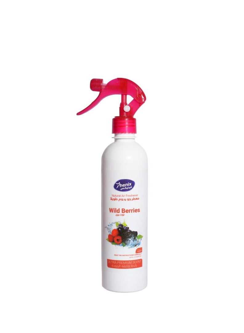 Phenix Wild berries Air Freshener, For Air & Fabric, 450ml
