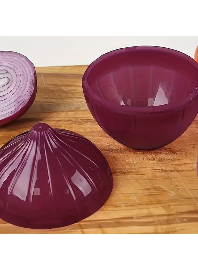 Purple Onion Food Savers Reusable Plastic Storage Container With Flip Top Lid - Image 4