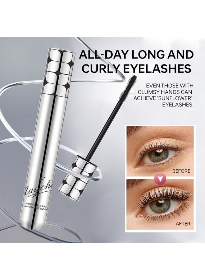 MAYCHEER Zero Gravity Feather Mascara,Tubing Mascara,Waterproof Long-Lasting 3D Curling Eyelash Iron with No Flaking, Sweat-Proof, Lengthening, Black 8g - Image 4