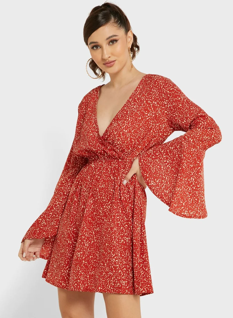 Ginger Wrap Front Dress