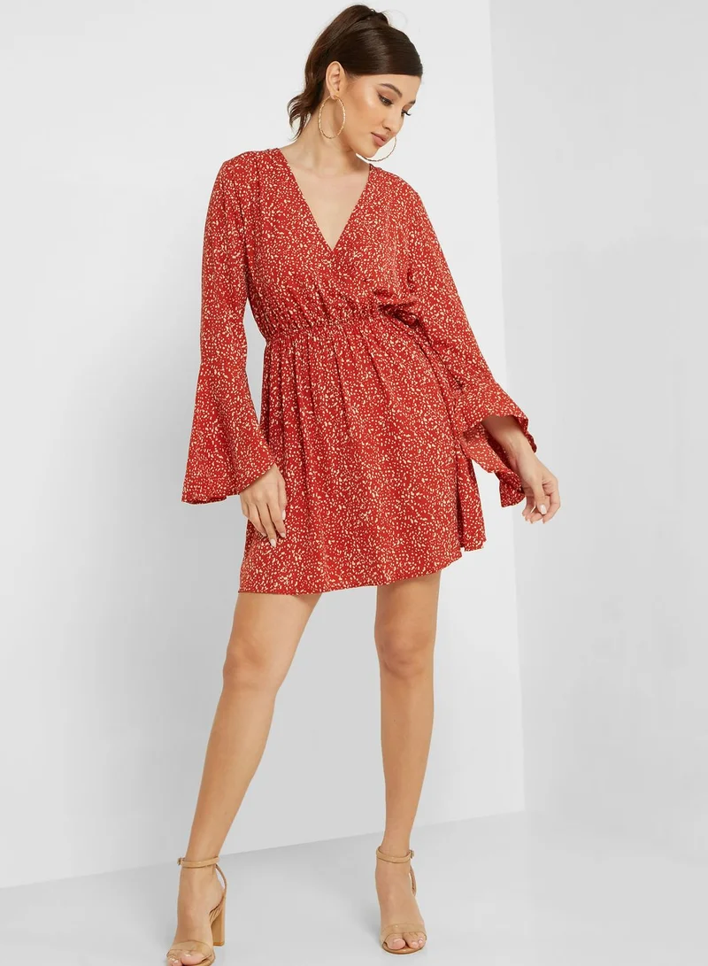 Ginger Wrap Front Dress