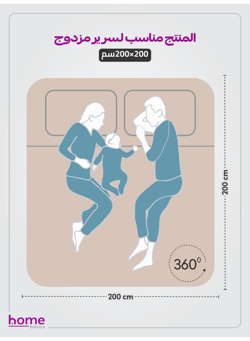 Donetella Bedding Fitted Sheet - Fits 200x200 Cm For Super King Bed - 3 Pcs (1 Fitted Sheet and 2 Pillowcases) - 35 Cm Deep Pocket - Solid Bed Sheet - Image 2