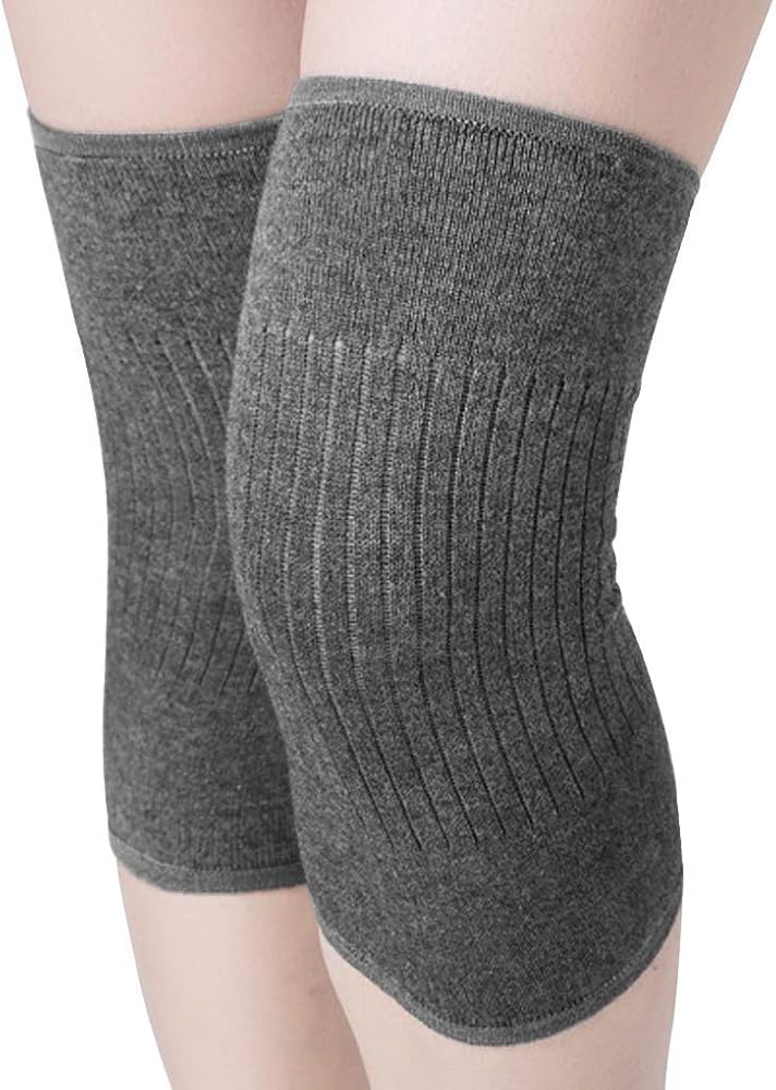 Iywish Men Women Knee Warmers Winter Knee Braces Supports Knee Pads Sleeve Winter Leg Warmer Knee Warm Thermal Wool Cashmere Knee Brace for Cycling Skiing Running Knee Protector Knee Support for Joint Pain - Image 1