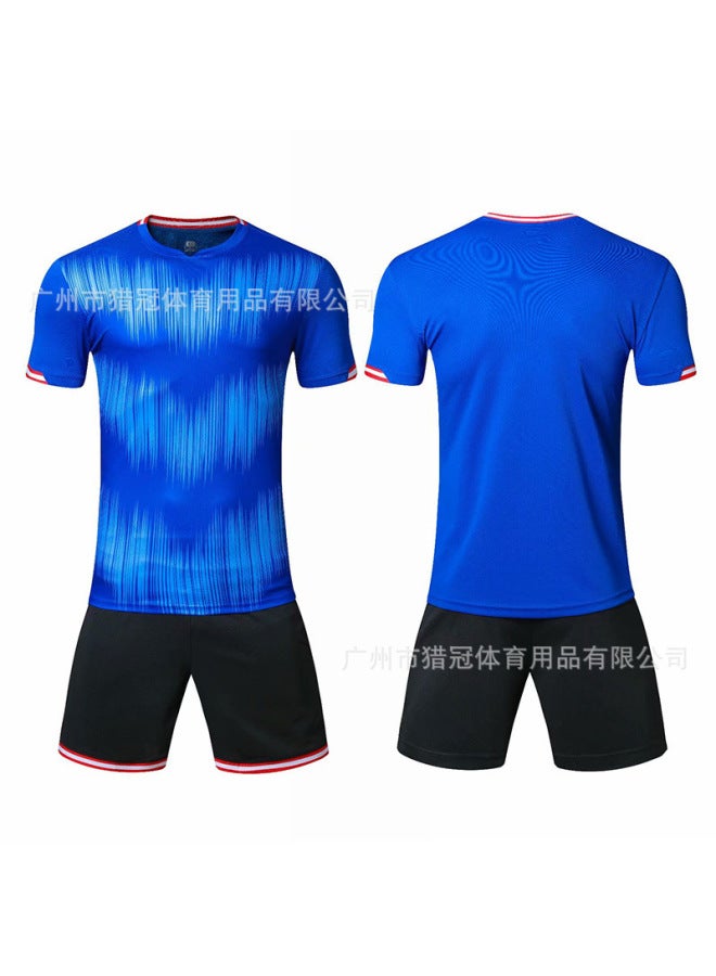#6811/color Blue Short Sleeve Football Jersey - Image 1