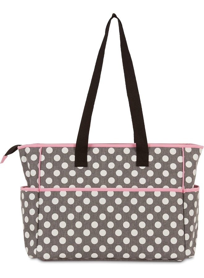 Disney Tote Diaper Bag and Changing Pad, Minnie Mouse Polka Dot Print, Large - Image 2