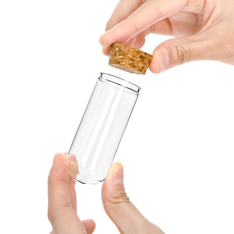 Mezchi 50 Pack 40 ml Glass Cloche Dome, 3 Inch Small Glass Bottles with Cork Stoppers, Decoration Message Bottle Vial Cork for Candy, DIY Art Crafts, Wedding Party Favors - Image 5
