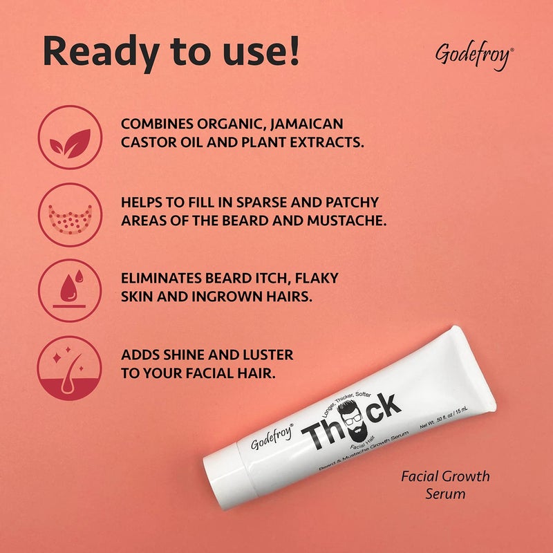 Godefroy Thick Beard and Mustache Growth Serum, 15 ml - Image 2