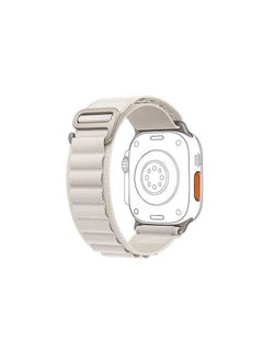 Generic Alpine Loop For Apple Watch  42/44mm Nylon Woven Ring Strap Series 6 - White  - Image 1