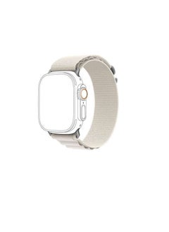 Generic Alpine Loop For Apple Watch  42/44mm Nylon Woven Ring Strap Series 6 - White  - Image 2