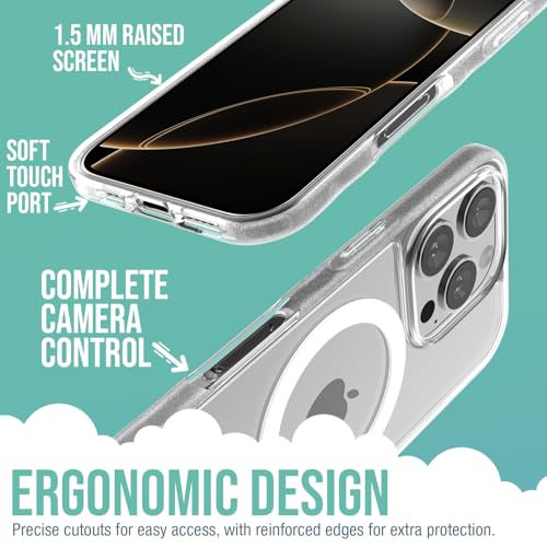 Smartish® iPhone 16 Pro Magnetic Case - Gripmunk Compatible with MagSafe [Lightweight + Protective] Slim & Thin Grip Cover with Microfiber Lining for Apple iPhone 16 Pro - Clearly Clear - Image 3