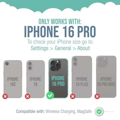 Smartish® iPhone 16 Pro Magnetic Case - Gripmunk Compatible with MagSafe [Lightweight + Protective] Slim & Thin Grip Cover with Microfiber Lining for Apple iPhone 16 Pro - Clearly Clear - Image 5