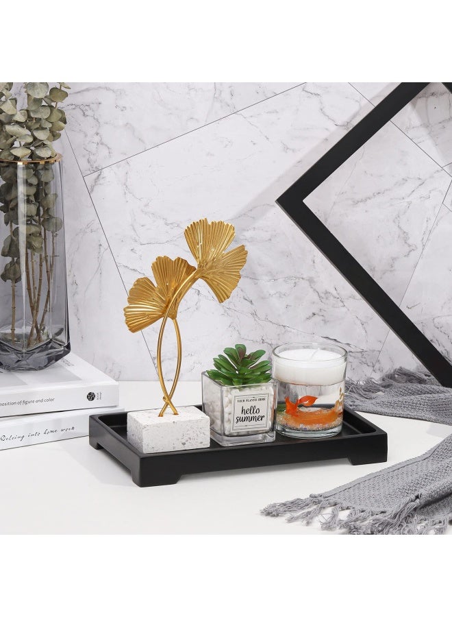 Luxspire Vanity Tray 6x 10 Rectangle Bathroom Tray Toilet Tank Tray Resin Kitchen Tray Decorative Jewelry Tray Vanity Countertop Organizer Bathroom Accessories Medium Matte Black - Image 4